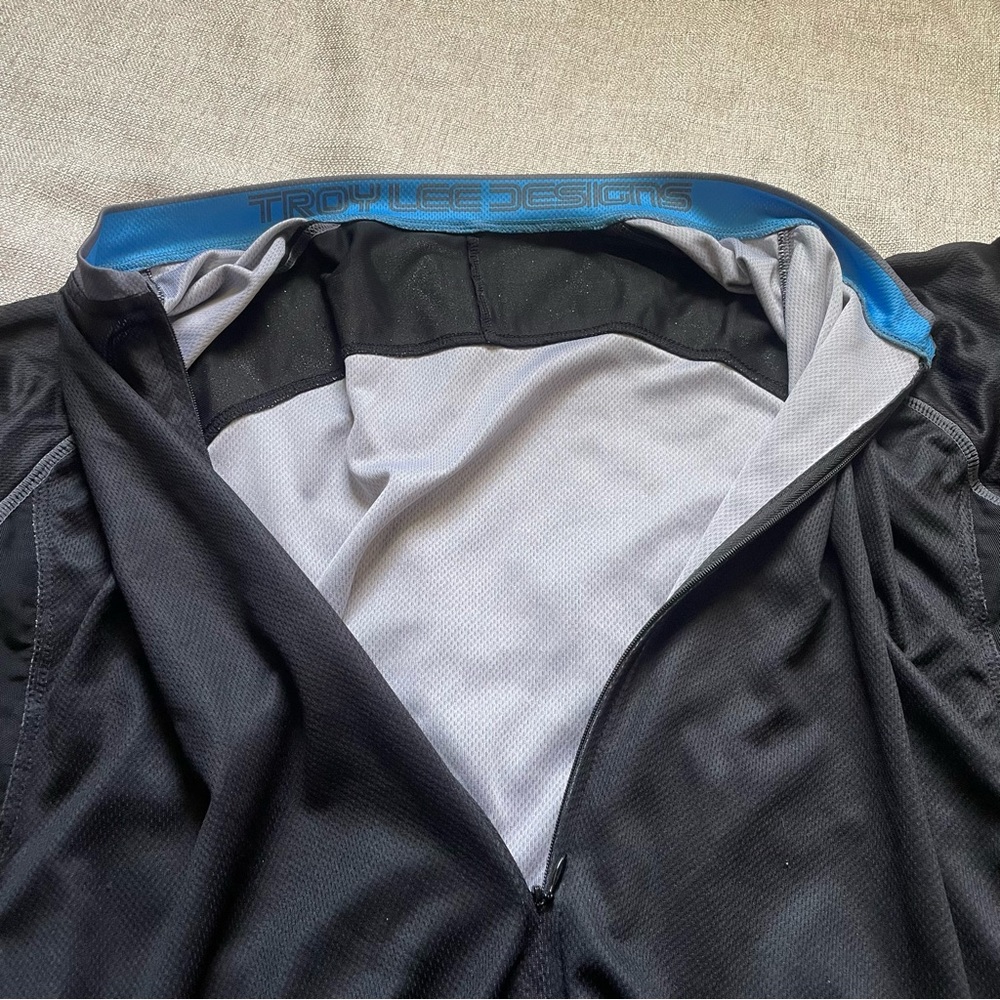 Troy Lee Designs 3/4 Zip Long Sleeve Cycling Jersey Large Black - Picture 3 of 4
